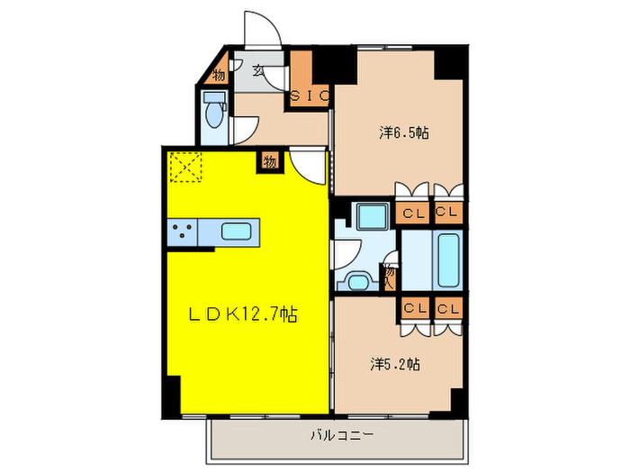 HF正光寺赤羽レジデンスII(2LDK/13階)の間取り写真