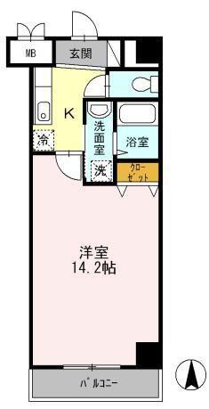 シュポール清澄白河(1K/2階)の間取り写真