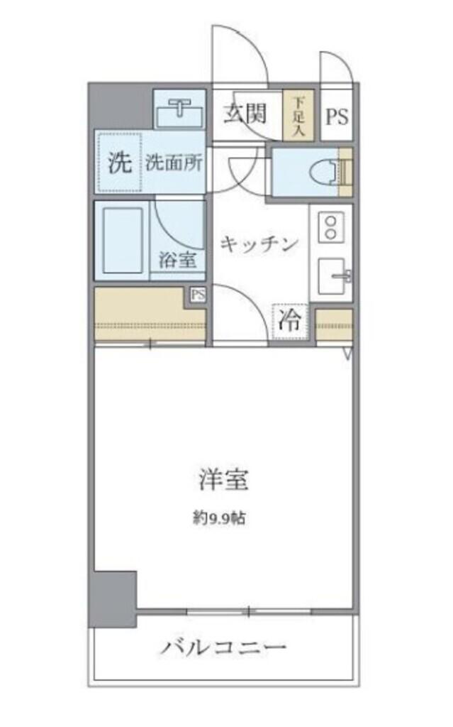 ISM中野坂上(1K/2階)の間取り写真