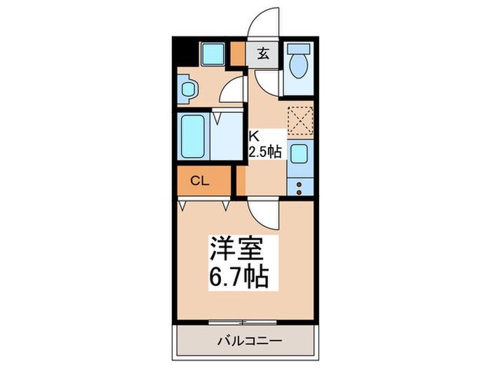 LOC´S SAGINUMA(1K/3階)の間取り写真