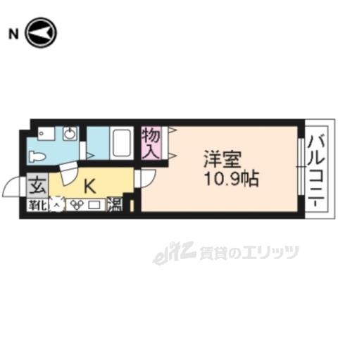 コモド二軒茶屋(1K/1階)の間取り写真