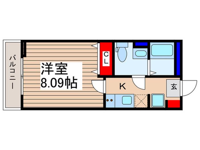 メゾン・ド・フルー参番館(1K/1階)の間取り写真