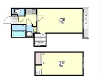 エクレール二軒茶屋(2K/1階)の間取り写真