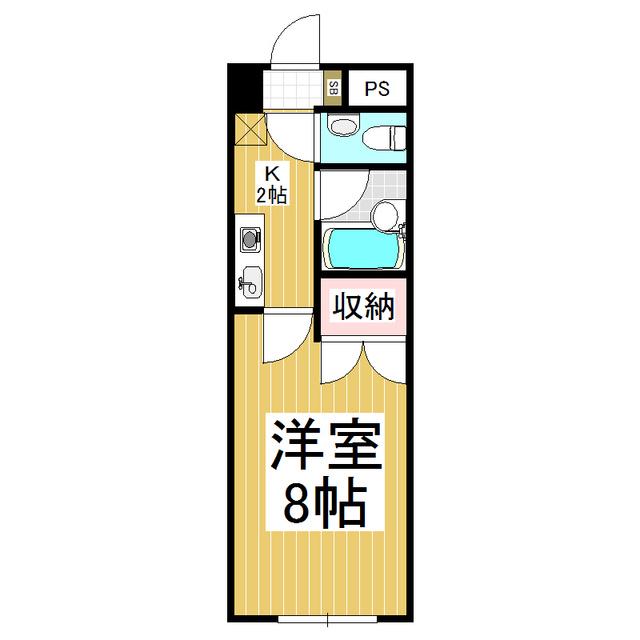 アーバンメゾン山王(1K/1階)の間取り写真