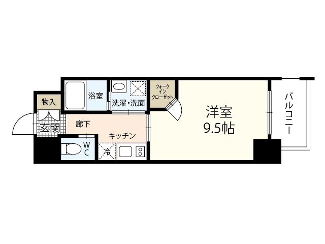メゾンド小町(1K/5階)の間取り写真