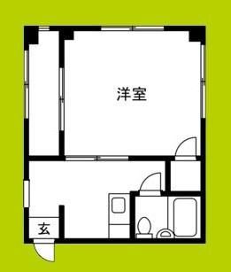 マンション池田(1K/2階)の間取り写真