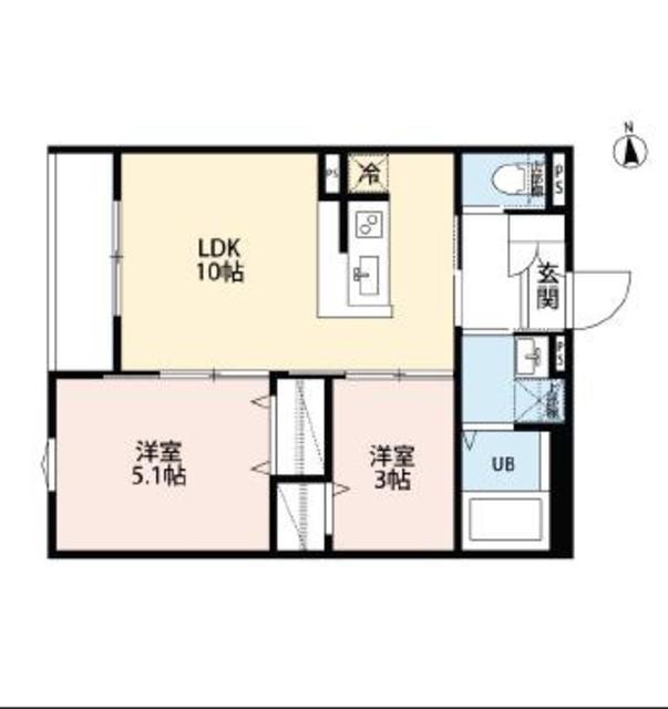 ROBOT HOME 相模原II(2LDK/1階)の間取り写真