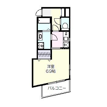 エスポワール喜多見(1K/3階)の間取り写真