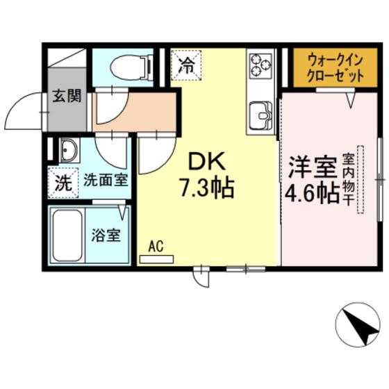 D MAISON 西崎(1DK/2階)の間取り写真