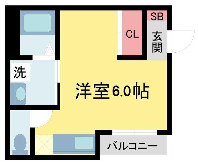 アドマステラス池田新町(1K/3階)の間取り写真