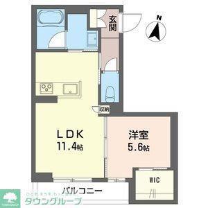 JR埼京線 北与野駅 徒歩14分 3階建 築1年(1LDK/2階)の間取り写真