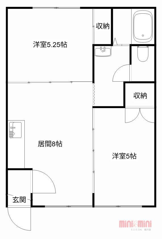 パレスアマンド(2DK/1階)の間取り写真