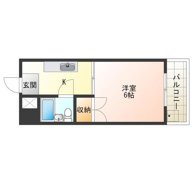 東洋ライオンズ野田(1K/5階)の間取り写真