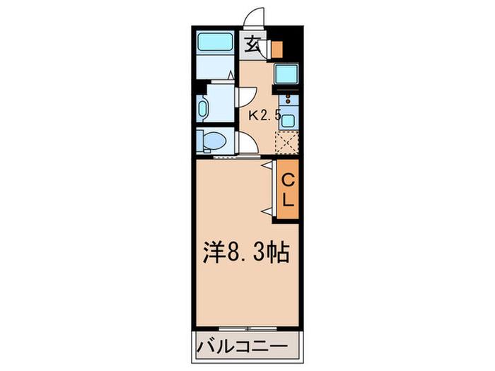 リブリ・GRAND FELIZ(1K/1階)の間取り写真