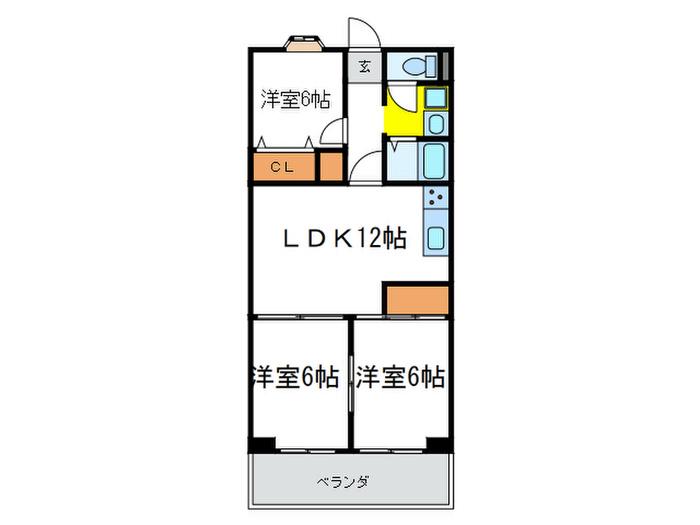 エタニティ・森ノ宮X(3LDK/4階)の間取り写真