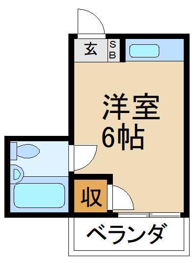 磯島ハイツ(ワンルーム/2階)の間取り写真