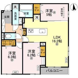 ココルトリシア(3LDK/1階)の間取り写真