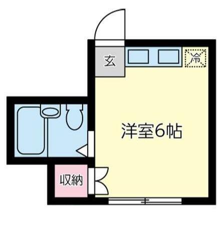 ランドフォレスト調布(ワンルーム/2階)の間取り写真