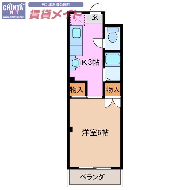 エグゼ杉谷(1K/1階)の間取り写真