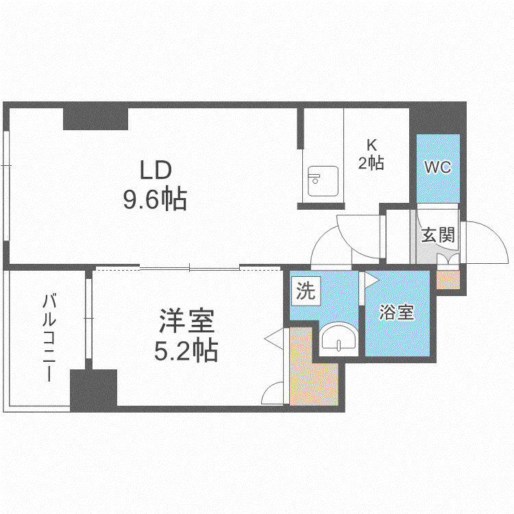 FELICE(1LDK/2階)の間取り写真