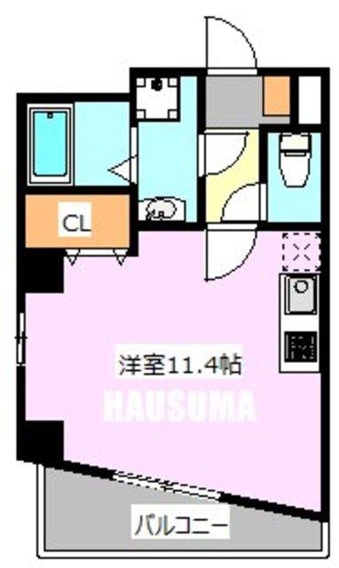 フィオーレ駒込(ワンルーム/3階)の間取り写真