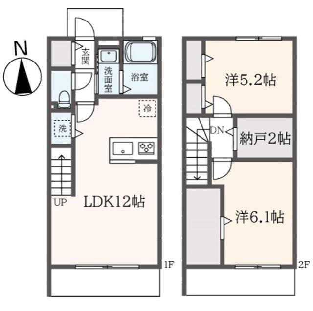 MUSEO(2LDK/1階)の間取り写真