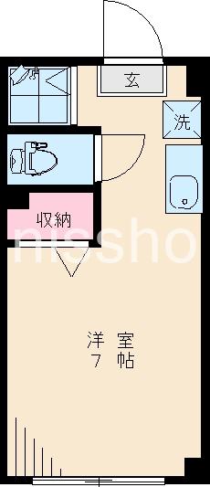 メゾンドコパー(ワンルーム/1階)の間取り写真