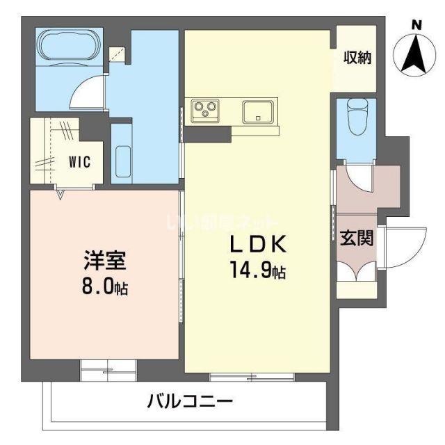 セターレ(1LDK/2階)の間取り写真