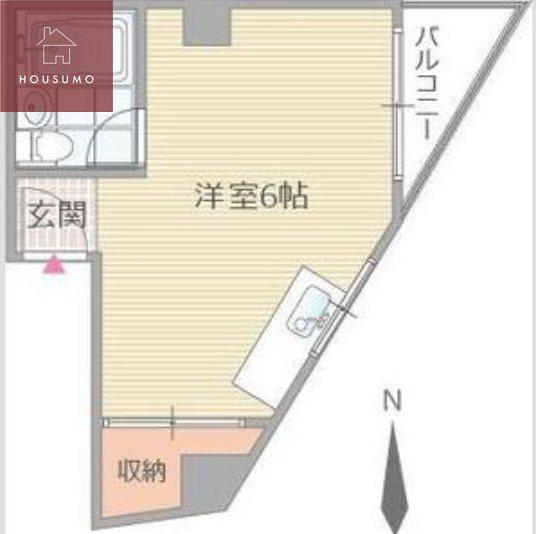 エクセレンス池田(ワンルーム/3階)の間取り写真