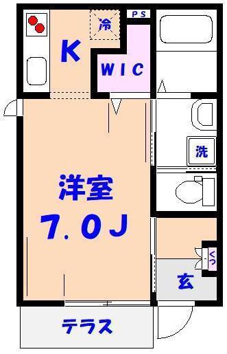 サン八幡(1K/1階)の間取り写真