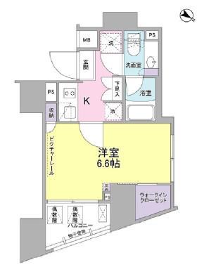 SIL西五反田(1K/13階)の間取り写真