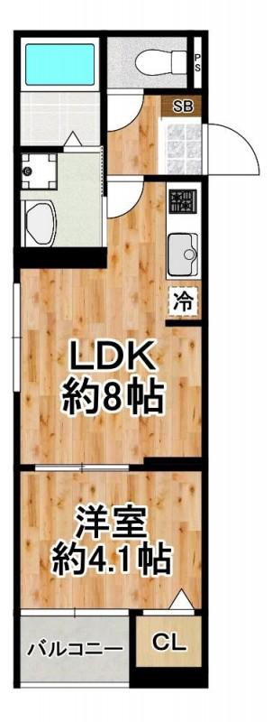ハーモニーテラス伝法VI(1LDK/3階)の間取り写真