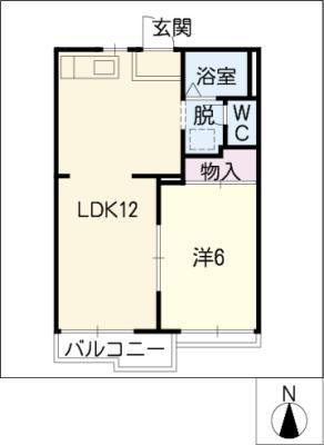 ファミールM・M I(1LDK/2階)の間取り写真