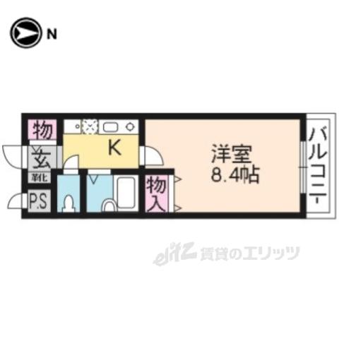 KYOマンション(1K/2階)の間取り写真