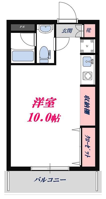 東玉川MBY(ワンルーム/2階)の間取り写真