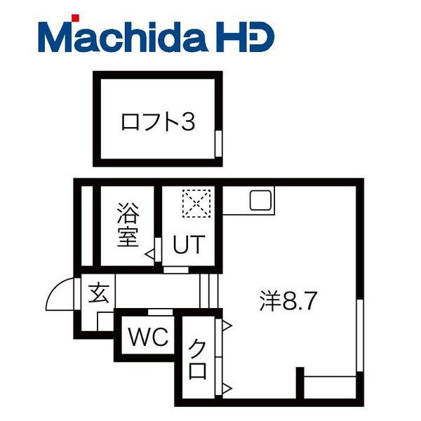 あんしん沢田08-3004(ワンルーム/1階)の間取り写真