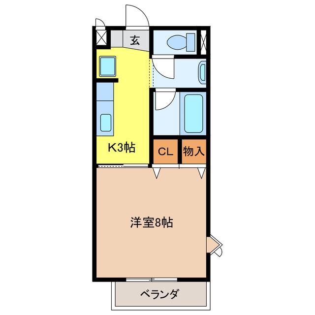 SURPULUS I FULLHOUSE(1K/2階)の間取り写真