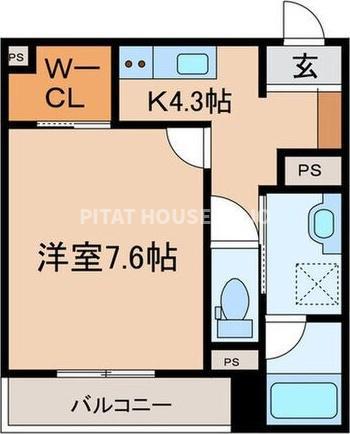 ECRASOLE安城(1K/3階)の間取り写真