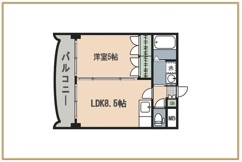 ロイヤルセンターBLD(1LDK/10階)の間取り写真