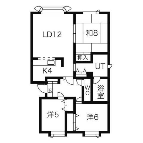 マンションクレールII(3LDK/2階)の間取り写真