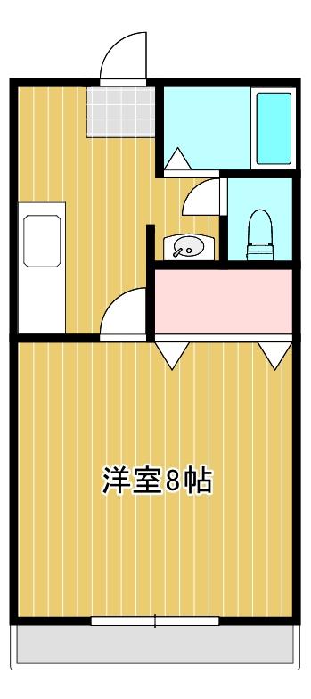 シティハイムSWING(1K/2階)の間取り写真