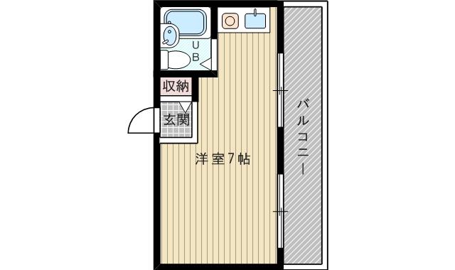 ケティ淡路(ワンルーム/3階)の間取り写真