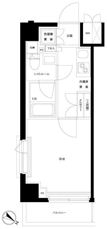 ルーブル川崎貝塚参番館(1K/3階)の間取り写真