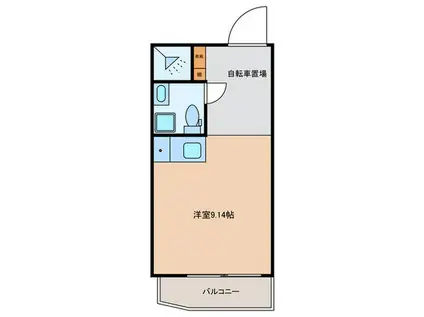 ガレット学研都市(ワンルーム/3階)の間取り写真