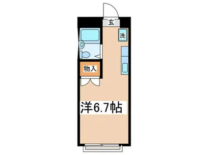 エステートピアDAIGO(ワンルーム/1階)の間取り写真