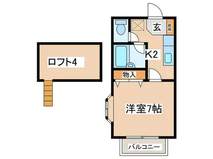 メゾン草薙 PART5(1K/1階)の間取り写真