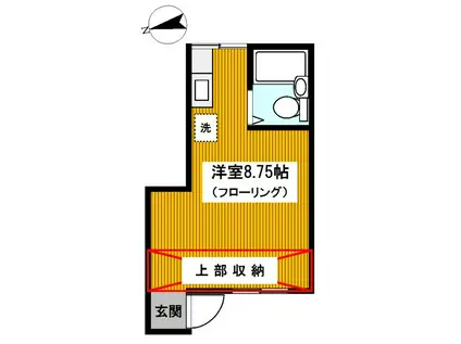 ニューライフ横浜(ワンルーム/2階)の間取り写真