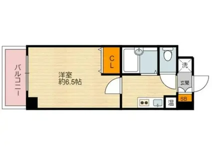 ルミエール花園Ⅱ(1K/5階)の間取り写真