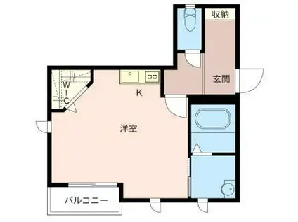 マーサ・プラージュ(ワンルーム/1階)の間取り写真