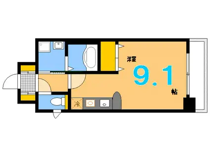 ル・アーブル宇品(ワンルーム/2階)の間取り写真